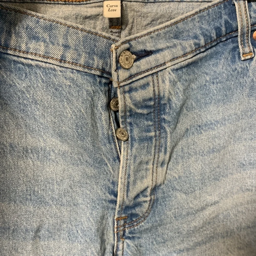 ABERCROMBIE AND FITCH 90S BAGGY SHORT LOW RISE JEAN DENIM RISE CURVE LOVE 35/20